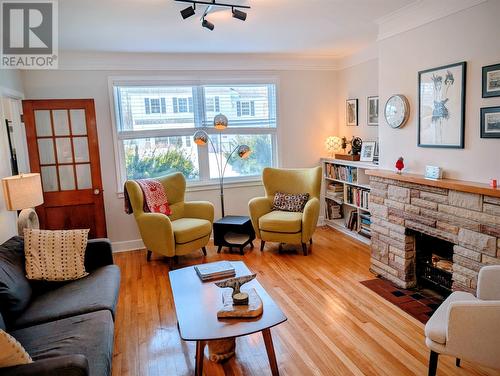 Great living room - 7 Cornwall Heights, St. John'S, NL - Indoor Photo Showing Living Room With Fireplace