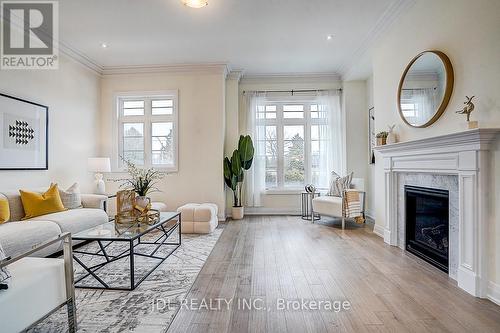 4199 Major Mackenzie Drive E, Markham, ON - Indoor Photo Showing Living Room With Fireplace