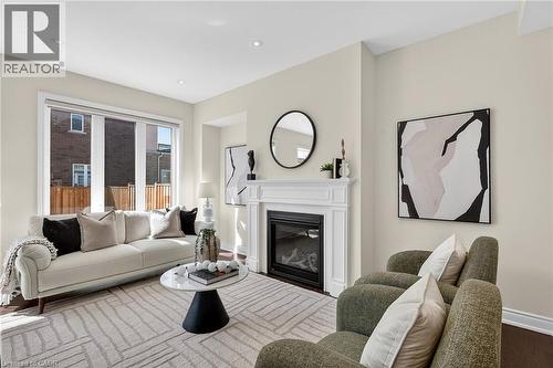 4 Beasley Grove, Ancaster, ON - Indoor Photo Showing Living Room With Fireplace