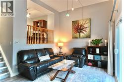 Living area with wood finished floors - 