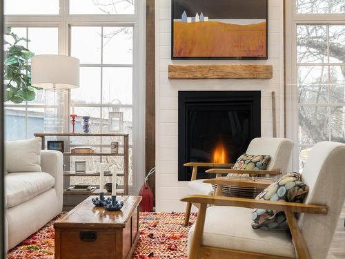 103 Granite Street, Chester, NS - Indoor Photo Showing Living Room With Fireplace