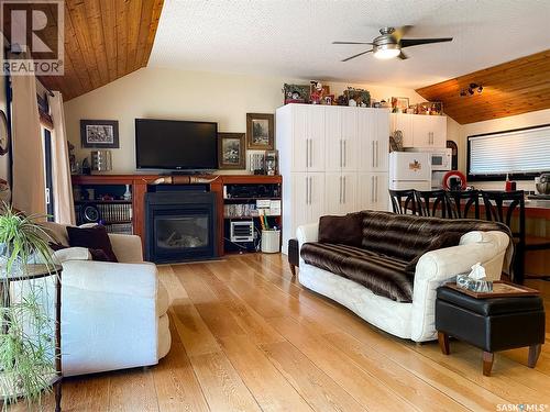 86 Ferguson Bay, Webb Rm No. 138, SK - Indoor Photo Showing Living Room With Fireplace