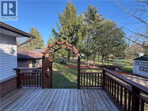 Wooden terrace featuring a lawn - 567 Rustic Drive, Waterloo, ON - Outdoor With Deck Patio Veranda With Exterior