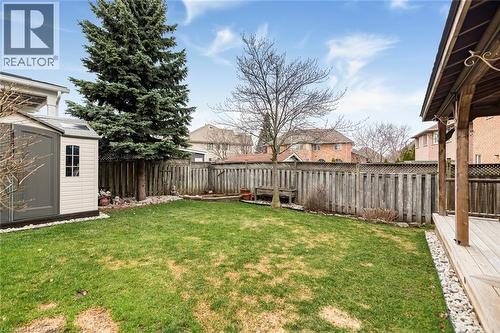 Fenced backyard with a shed - 40 Artistic Boulevard, Hamilton, ON - Outdoor