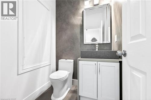 Stylish powder room - 182 Irwin Avenue, Hamilton, ON - Indoor Photo Showing Bathroom