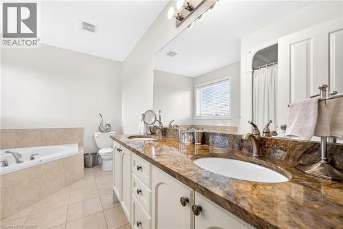 Ensuite Bathroom featuring double vanity. - 182 Irwin Avenue, Hamilton, ON - Indoor Photo Showing Bathroom