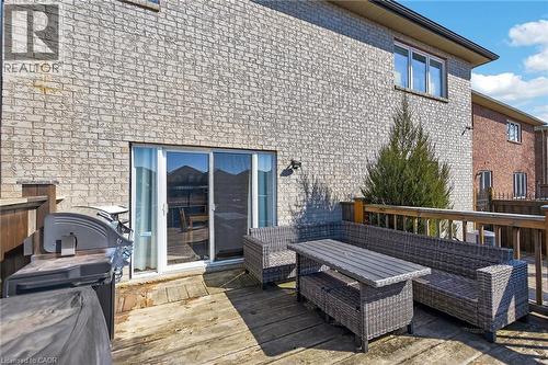 Wooden terrace featuring an outdoor lounge area and grilling area - 182 Irwin Avenue, Hamilton, ON - Outdoor With Deck Patio Veranda With Exterior