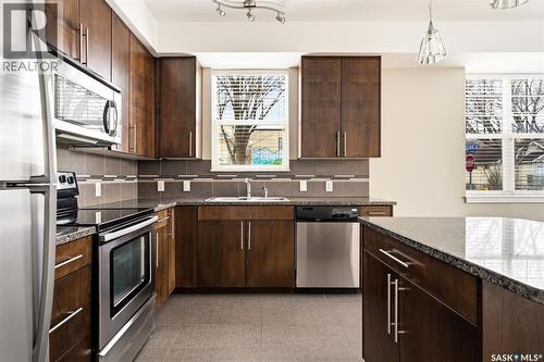 101 2313 Montreal Street, Regina, SK - Indoor Photo Showing Kitchen With Double Sink