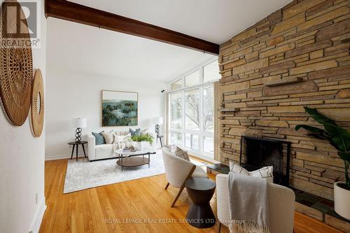 1106 Falgarwood Drive, Oakville, ON - Indoor Photo Showing Living Room With Fireplace