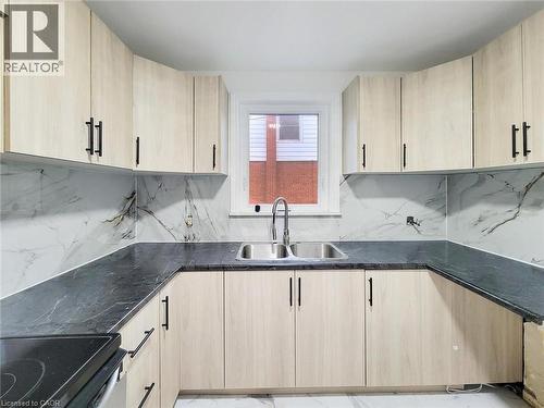 208 East 32Nd Street, Hamilton, ON - Indoor Photo Showing Kitchen With Double Sink