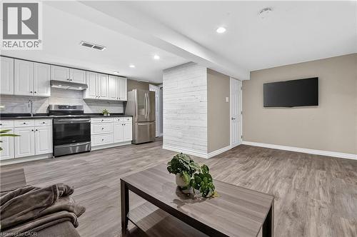 Basement Apartment - Open Concept Liv/Kitch - 287 Main Street E, Grimsby, ON - Indoor Photo Showing Kitchen