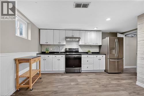 Basement Apartment - Open Concept Liv/Kitch - 287 Main Street E, Grimsby, ON - Indoor Photo Showing Kitchen