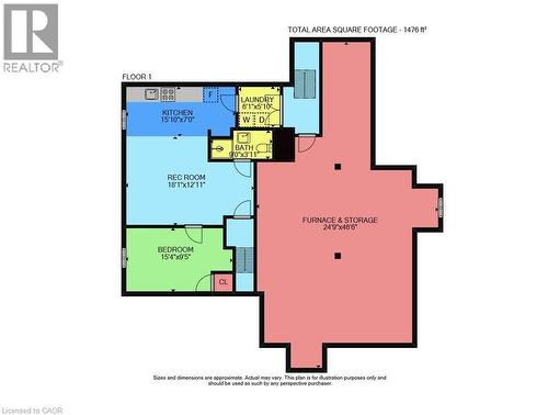 Basement Floor Plan - 287 Main Street E, Grimsby, ON - Other