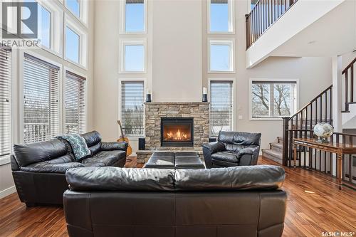 3229 18Th Avenue, Regina, SK - Indoor Photo Showing Living Room With Fireplace