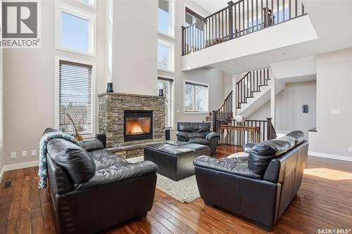 3229 18Th Avenue, Regina, SK - Indoor Photo Showing Living Room With Fireplace
