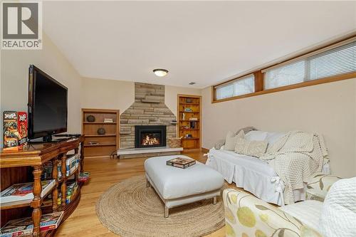 224 White Pines Drive, Burlington, ON - Indoor Photo Showing Living Room With Fireplace