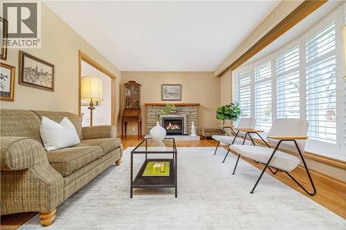 224 White Pines Drive, Burlington, ON - Indoor Photo Showing Living Room With Fireplace