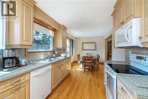 224 White Pines Drive, Burlington, ON - Indoor Photo Showing Kitchen With Double Sink