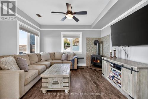 1749 Champlain Road, Tiny, ON - Indoor Photo Showing Living Room With Fireplace