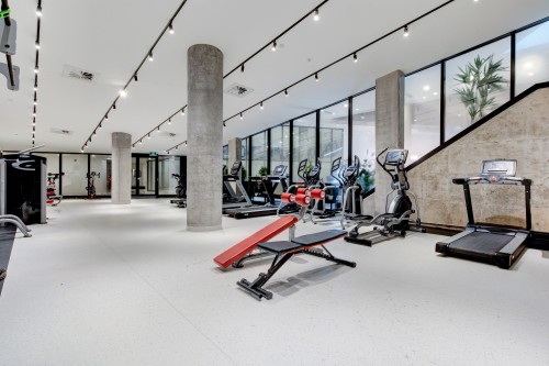Salle d'exercice - 801-1552 Rue Des Bassins, Montréal (Le Sud-Ouest), QC - Indoor Photo Showing Gym Room