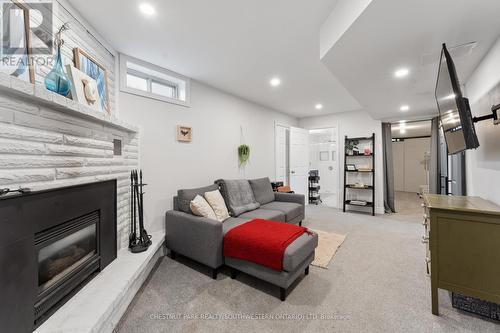 137 Donald Street, Kitchener, ON - Indoor Photo Showing Living Room With Fireplace
