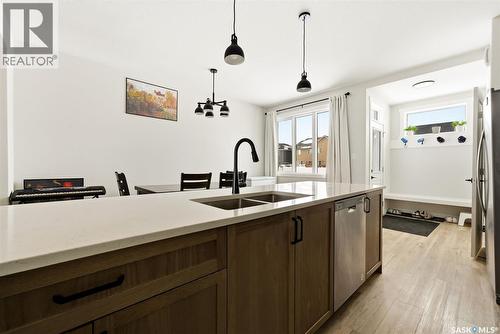4736 Buckingham Drive E, Regina, SK - Indoor Photo Showing Kitchen With Double Sink With Upgraded Kitchen