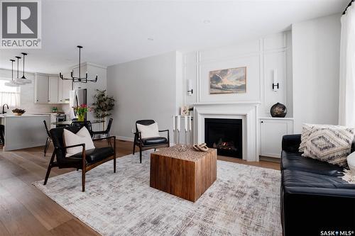 2808 Fleury Street, Regina, SK - Indoor Photo Showing Living Room With Fireplace