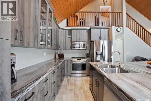 34 Grace Lane, Diefenbaker Lake, SK - Indoor Photo Showing Kitchen With Stainless Steel Kitchen With Double Sink With Upgraded Kitchen