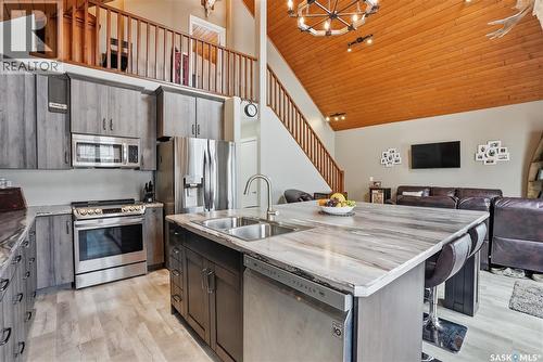 34 Grace Lane, Diefenbaker Lake, SK - Indoor Photo Showing Kitchen With Stainless Steel Kitchen With Double Sink With Upgraded Kitchen