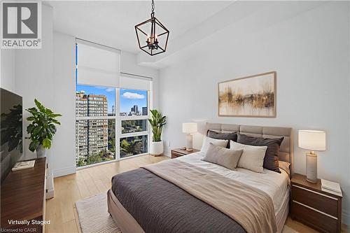 Virtually Staged - 551 Maple Avenue Unit# 1407, Burlington, ON - Indoor Photo Showing Bedroom