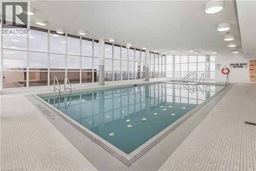 In door pool - views of Lake & Escarpment - 21st floor - 551 Maple Avenue Unit# 1407, Burlington, ON - Indoor Photo Showing Other Room With In Ground Pool
