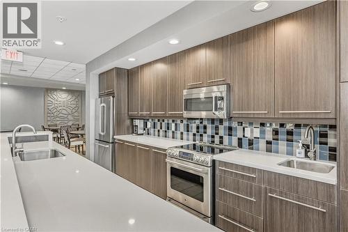 Amenities - 551 Maple Avenue Unit# 1407, Burlington, ON - Indoor Photo Showing Kitchen With Stainless Steel Kitchen With Upgraded Kitchen