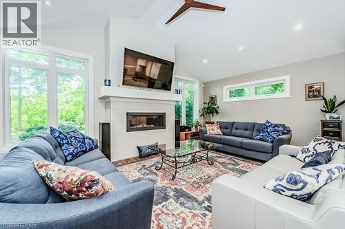 219 Corrie Crescent, Waterloo, ON - Indoor Photo Showing Living Room With Fireplace