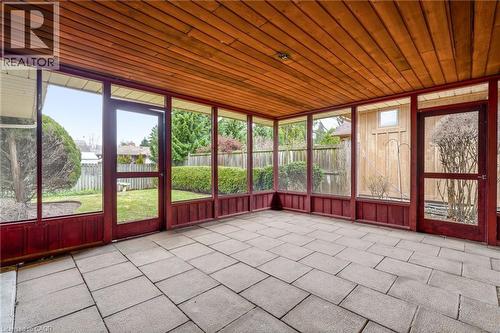 View of unfurnished sunroom - 890 Falcon Boulevard, Burlington, ON -  With Exterior