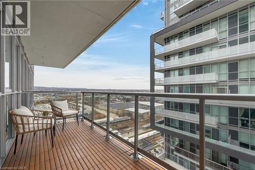 Approximately 100 sq ft of free standing balcony ... not attached to neighbour's balcony. - 2081 Fairview Street Unit# 1402, Burlington, ON - Outdoor With Balcony With Exterior