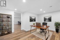 Work space on lower level. - 
