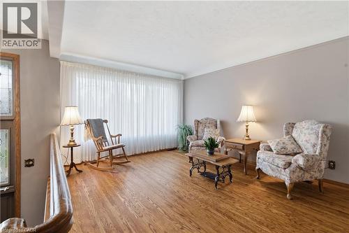 Living room featuring wood finished floors - 135 Burbank Road, Kitchener, ON - Indoor