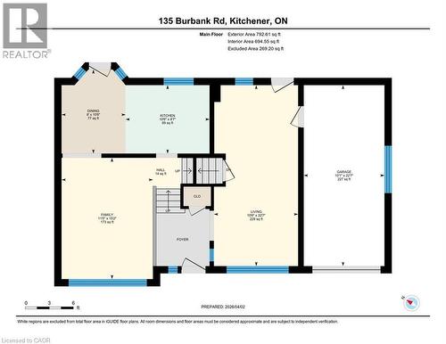 View of floor plan / room layout - 135 Burbank Road, Kitchener, ON - Other