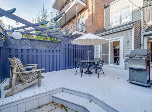 Cour - 8410 Rue Foucher, Montréal (Villeray/Saint-Michel/Parc-Extension), QC - Outdoor With Deck Patio Veranda