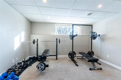 Rec room in Basement - 28 Code Street, Winnipeg, MB - Indoor Photo Showing Gym Room