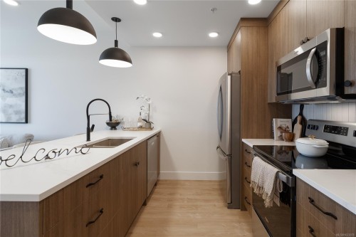 #102-201 Dogwood Dr, Ladysmith, BC - Indoor Photo Showing Kitchen With Double Sink With Upgraded Kitchen