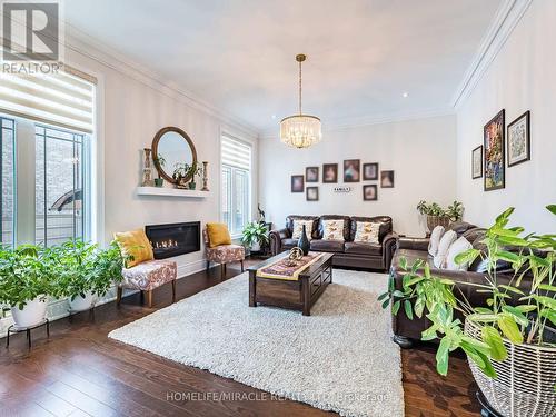 22 Longevity Road, Brampton, ON - Indoor Photo Showing Living Room With Fireplace
