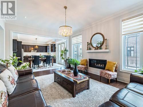 22 Longevity Road, Brampton, ON - Indoor Photo Showing Living Room With Fireplace
