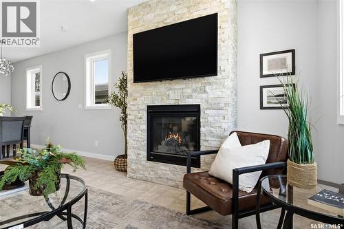 2168 Wascana Street, Regina, SK - Indoor Photo Showing Living Room With Fireplace