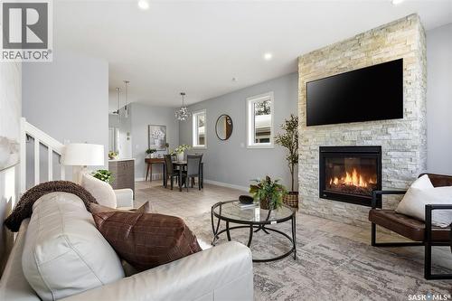 2168 Wascana Street, Regina, SK - Indoor Photo Showing Living Room With Fireplace