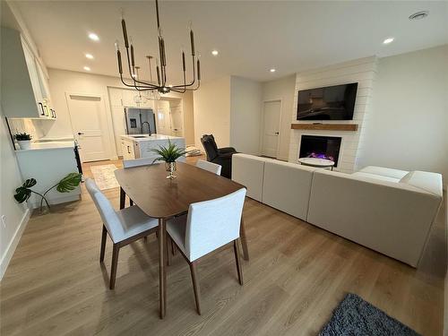 72 Outback Drive, Brandon, MB - Indoor With Fireplace