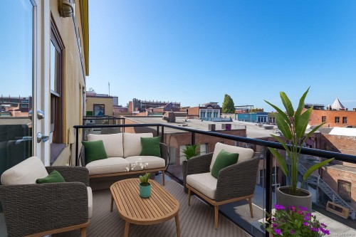 323-599 Pandora Ave, Victoria, BC - Outdoor With Deck Patio Veranda With Exterior