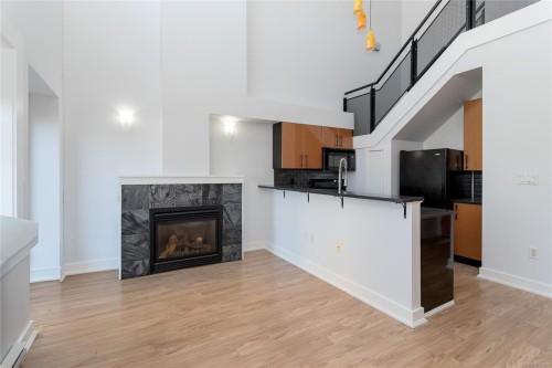 323-599 Pandora Ave, Victoria, BC - Indoor With Fireplace