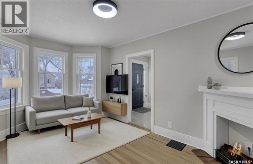 2070 Princess Street, Regina, SK - Indoor Photo Showing Living Room With Fireplace