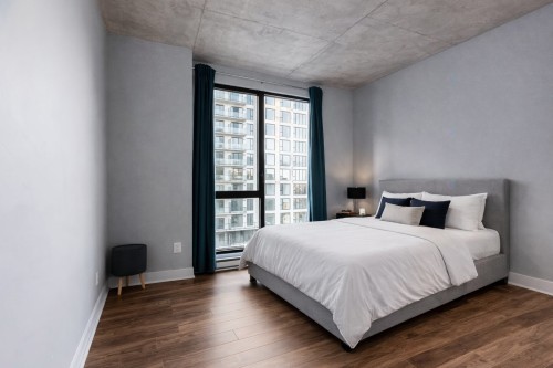 Chambre à coucher - 1402-185 Rue Du Séminaire, Montréal (Le Sud-Ouest), QC - Indoor Photo Showing Bedroom